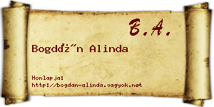 Bogdán Alinda névjegykártya